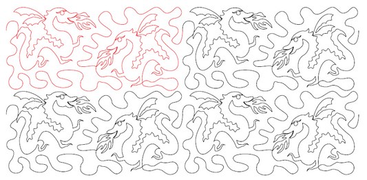 Magic Dragon Digital Quilting Design