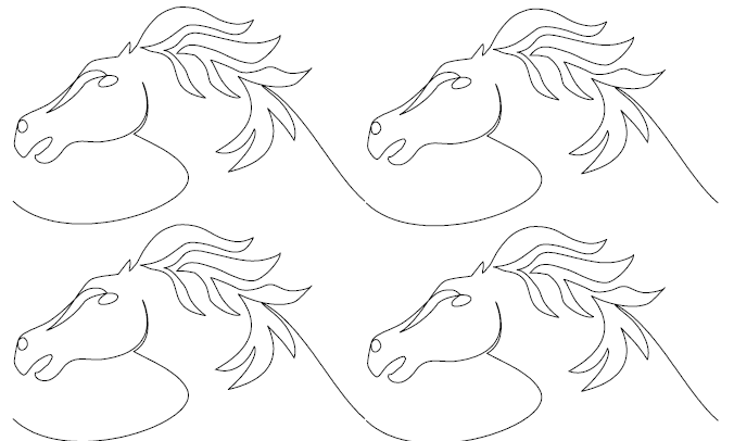 Mustang-Horse v2 Digital Quilting Design