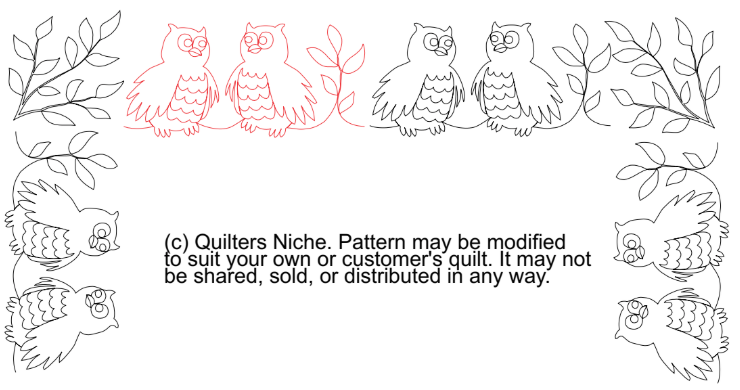 Owls Digital Quilting Design