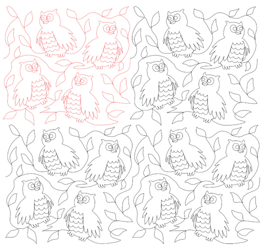 Owls Digital Quilting Design