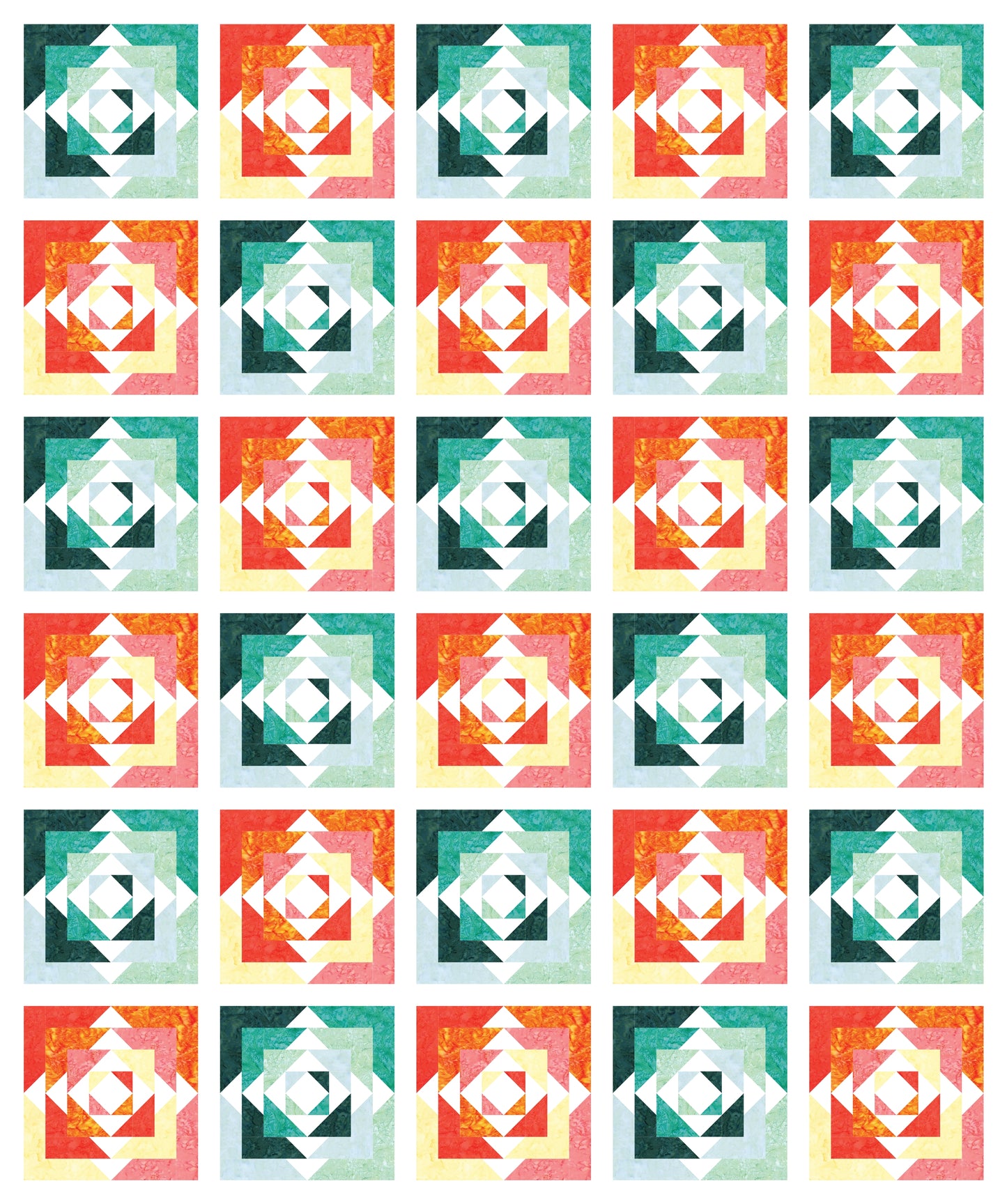 Prism Quilt Kit - Queen - White Background