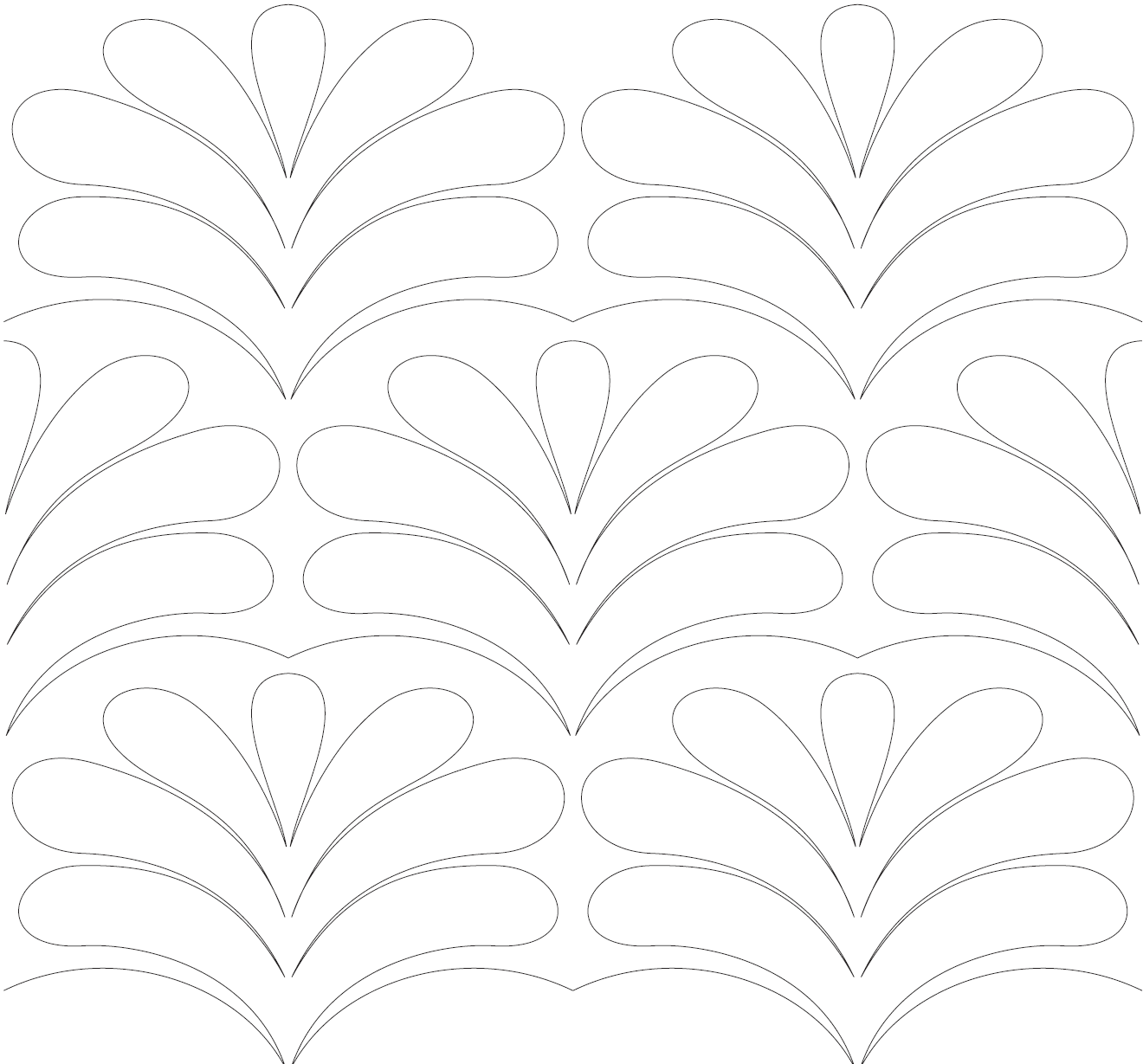 Easy Feathers Digital Quilting Design
