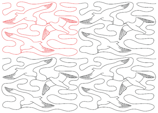 Seagulls Digital Quilting Design