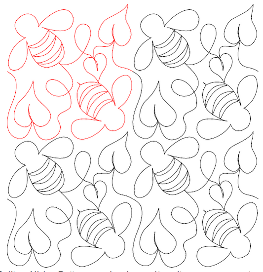 Small Bees Digital Quilting Design