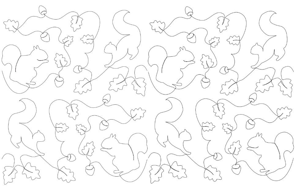 Squirrels Digital Quilting Design