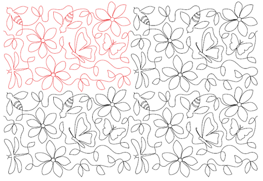 Summer Buzz Digital Quilting Design