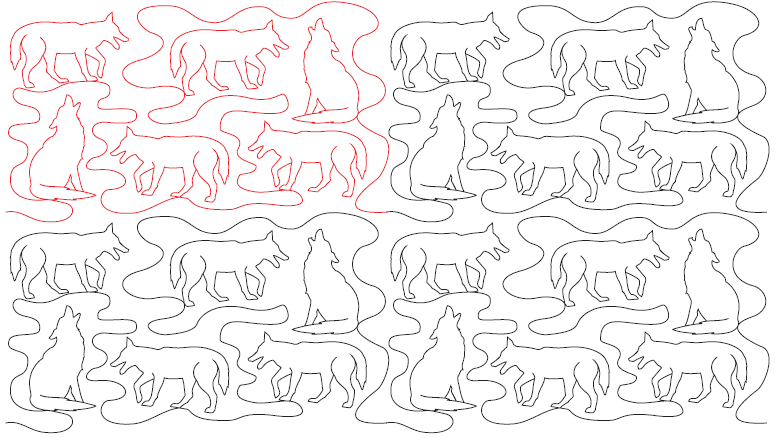 Wolves Digital Quilting Design