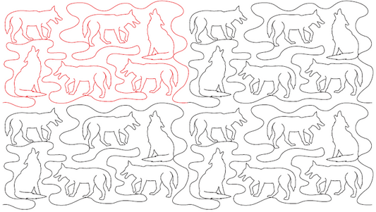 Wolves Digital Quilting Design