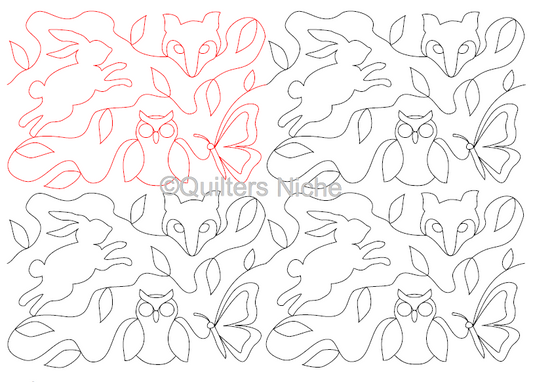 Woodland Creatures Digital Quilting Design