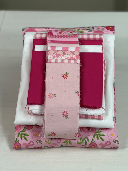 Stepping Stones Quilt Kit - Strength in Pink